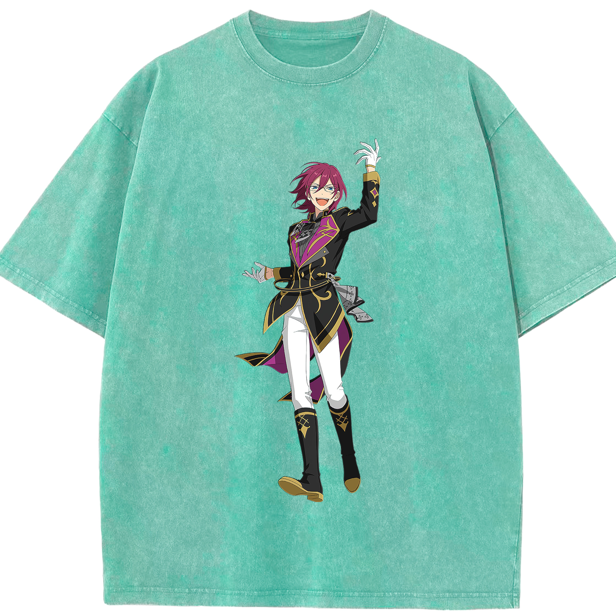 （画像用） あんさんぶるスターズ! Ensemble Stars 綿100% ヴィンテージ風 半袖Tシャツ（フロントプリント）